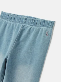 Outlet Joules Girls' Trot Denim Light Wash Jersey Denim Jodphur-Style Leggings DenimLightWash