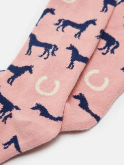 Online Joules Girls' Warmly Super Soft Socks Pink/Blue