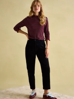 Sale Joules Grace Long Sleeve Jersey Top Burgundy
