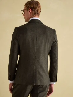 Hot Joules Slim Fit Texture Suit Jacket Green