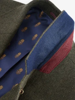 Hot Joules Slim Fit Texture Suit Jacket Green