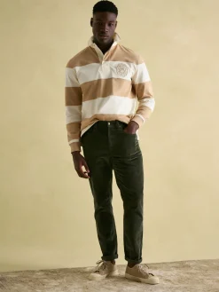 New Joules Straight Leg Corduroy Trousers Green