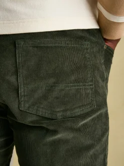 New Joules Straight Leg Corduroy Trousers Green