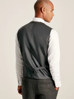 Discount Joules Window Pane Check Suit Waistcoat Green