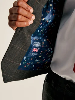 Discount Joules Window Pane Check Suit Waistcoat Green