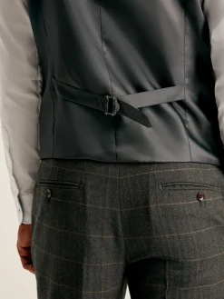 Discount Joules Window Pane Check Suit Waistcoat Green