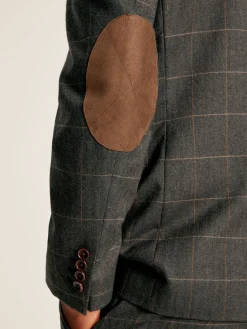 Hot Joules Window Pane Check Slim Fit Suit Jacket Green