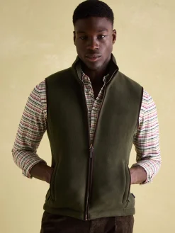 Outlet Joules field Full Zip Fleece Gilet Green