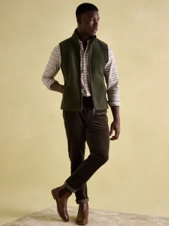 Outlet Joules field Full Zip Fleece Gilet Green