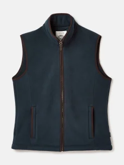 Hot Joules Greenfield Navy Blue Full Zip Fleece Gilet NavyBlue