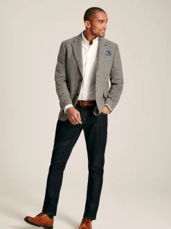 Best Joules Prince of Wales Check Slim Fit Blazer Grey
