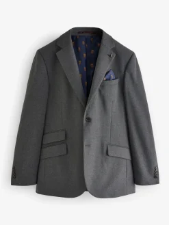 Hot Joules Slim Fit Flannel Suit Jacket Grey