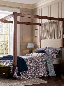 Discount Joules Grove Floral 100% Cotton Bedding Set Blue