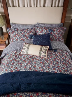 Discount Joules Grove Floral 100% Cotton Bedding Set Blue