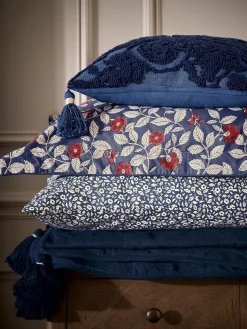 Discount Joules Grove Floral 100% Cotton Bedding Set Blue