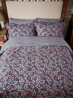 Discount Joules Grove Floral 100% Cotton Bedding Set Blue