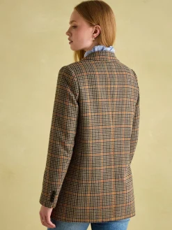 Discount Joules Hackmore Relaxed Fit Wool Blend Tweed Blazer Check