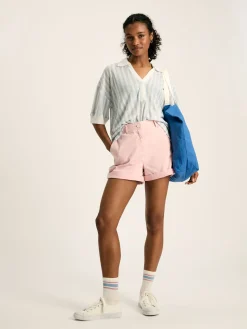 Discount Joules Hadley Blue Stripe Linen Polo Shirt BlueStripe