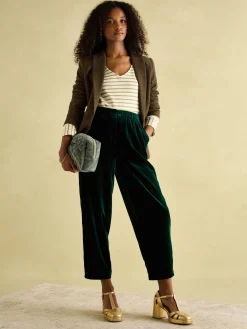 Hot Joules Harbour V-Neck Jersey Top Cream/Gold