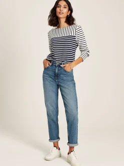 Hot Joules Harbour Navy Hotchpotch Long Sleeve Breton Top NavyHotchpotch