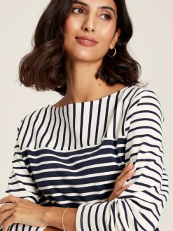 Hot Joules Harbour Navy Hotchpotch Long Sleeve Breton Top NavyHotchpotch