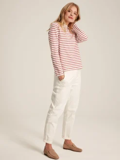 Best Joules Harbour Pink Striped Long Sleeve Breton Top PinkStriped