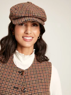 Sale Joules Harrogate Tweed Baker Boy Hat Brown