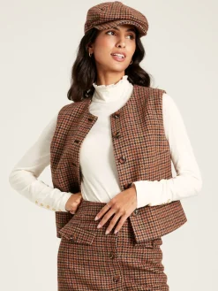 Sale Joules Harrogate Tweed Baker Boy Hat Brown