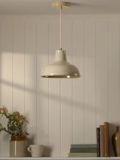 New Joules Hatfield Industrial-Style Pendant Light Neutral