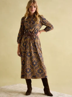 Best Joules Hazel Brown Floral Jersey Shirt Dress BrownFloral