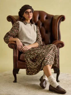 Online Joules Hazel Khaki Green Jersey Shirt Dress KhakiGreen