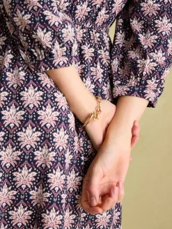 New Joules Hazel Navy and Pink Jersey Shirt Dress NavyandPink