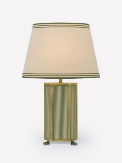 Joules Helmingham Green Stripe Claw Foot Table Lamp GreenStripe
