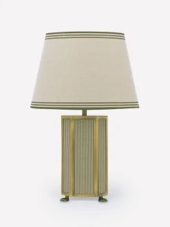 Joules Helmingham Green Stripe Claw Foot Table Lamp GreenStripe