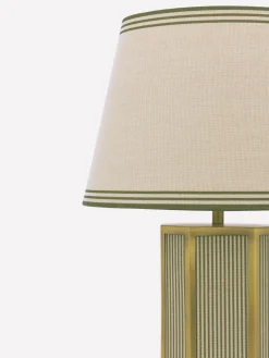 Joules Helmingham Green Stripe Claw Foot Table Lamp GreenStripe