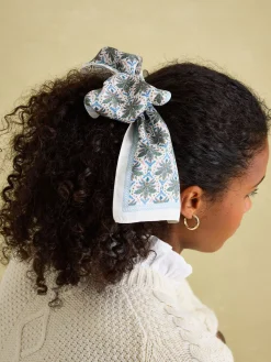 Best Joules Highgrove Skinny Printed Scarf Green