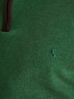 Joules Hillside Quarter Zip Knit Jumper Green