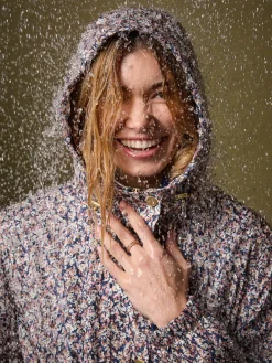 Sale Joules Holkham Ditsy Floral Waterproof Packable Raincoat With Hood DitsyFloral