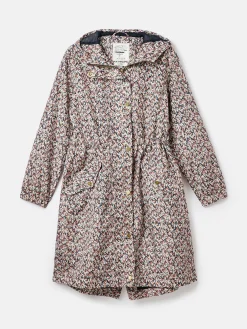 Sale Joules Holkham Ditsy Floral Waterproof Packable Raincoat With Hood DitsyFloral