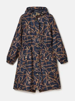 New Joules Holkham Navy Blue Bridle Waterproof Packable Raincoat With Hood NavyBlueBridle