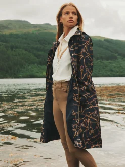 New Joules Holkham Navy Blue Bridle Waterproof Packable Raincoat With Hood NavyBlueBridle