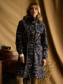 New Joules Holkham Navy Blue Bridle Waterproof Packable Raincoat With Hood NavyBlueBridle