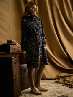 New Joules Holkham Navy Blue Bridle Waterproof Packable Raincoat With Hood NavyBlueBridle