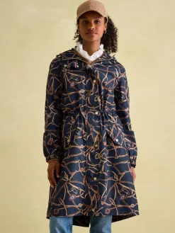 New Joules Holkham Navy Blue Bridle Waterproof Packable Raincoat With Hood NavyBlueBridle