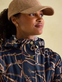 New Joules Holkham Navy Blue Bridle Waterproof Packable Raincoat With Hood NavyBlueBridle