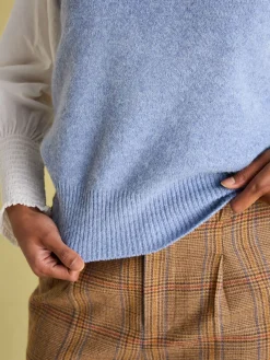 Sale Joules Holly Knitted Vest Blue