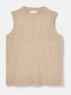Clearance Joules Holly Longline Knitted Vest Camel