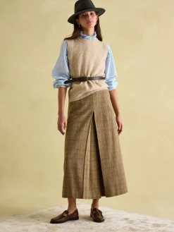 Sale Joules Holly Regular Fit Knitted Vest Natural