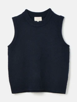 Sale Joules Holly Navy Blue Regular Fit Knitted Vest NavyBlue