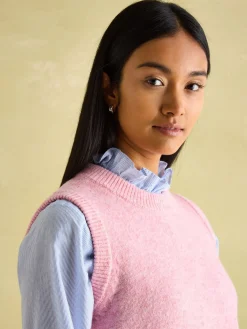 Clearance Joules Holly Knitted Vest Pink